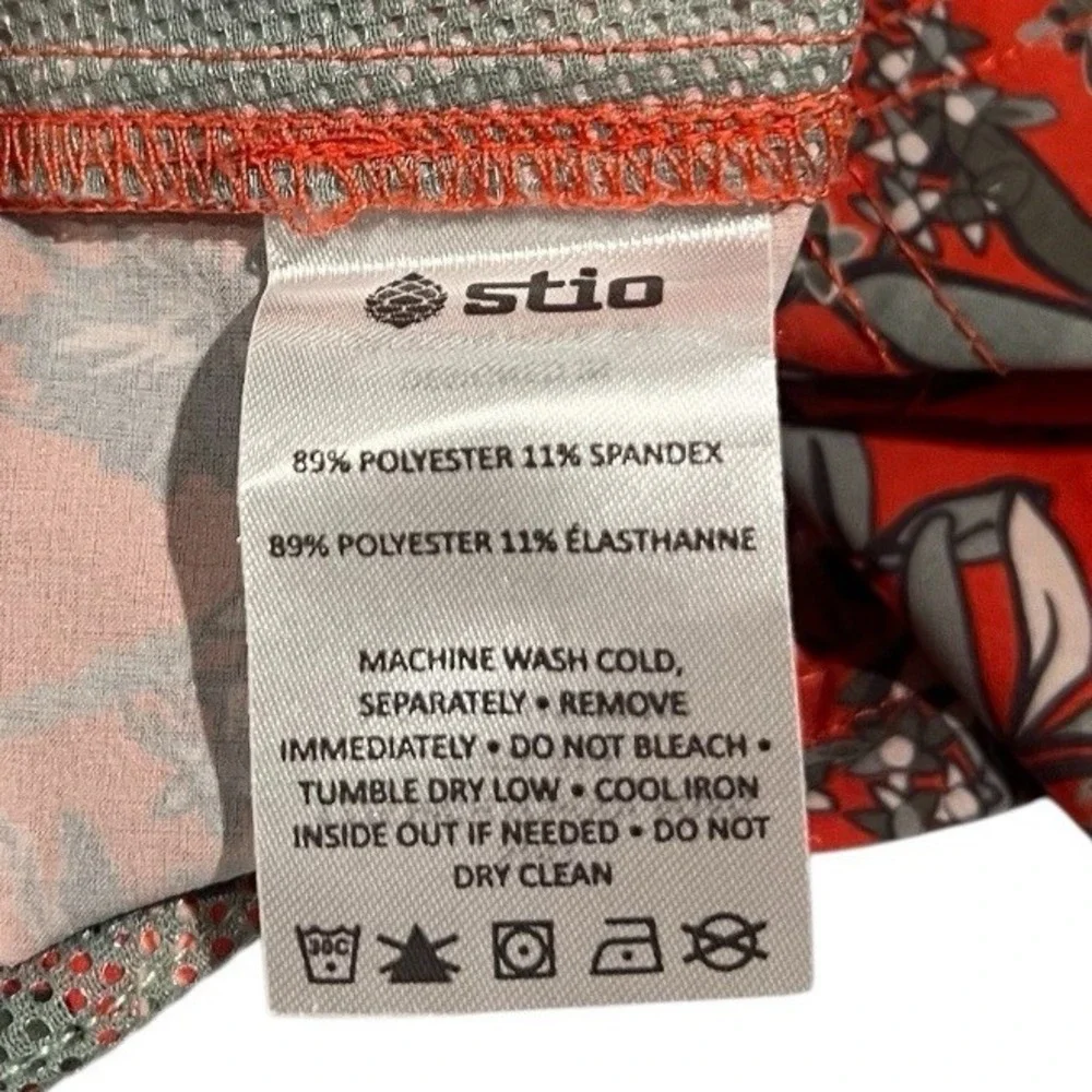 Stio Men's‎ 32 Board Shorts Red Floral Print Lightweight Activewear 16